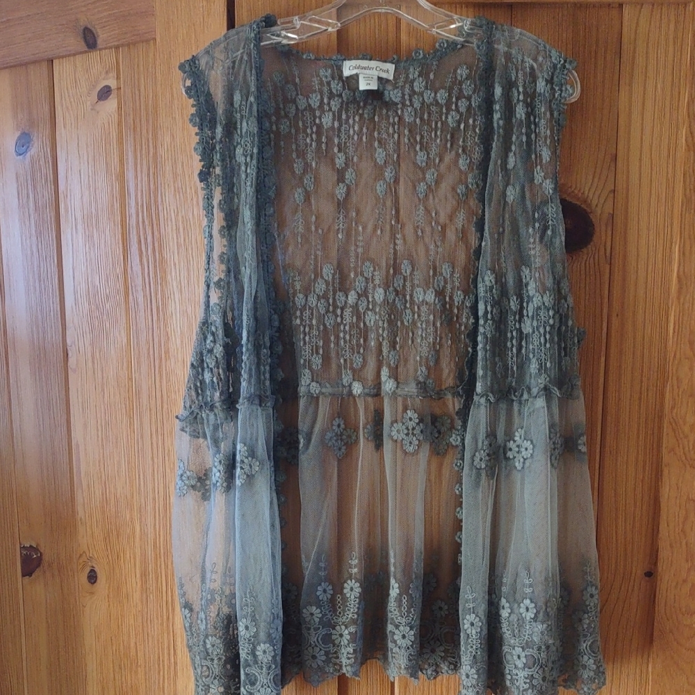 Sweet Coldwater Creek Lace Vest